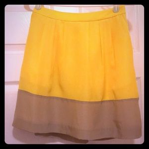 J crew two tone color block skirt.
